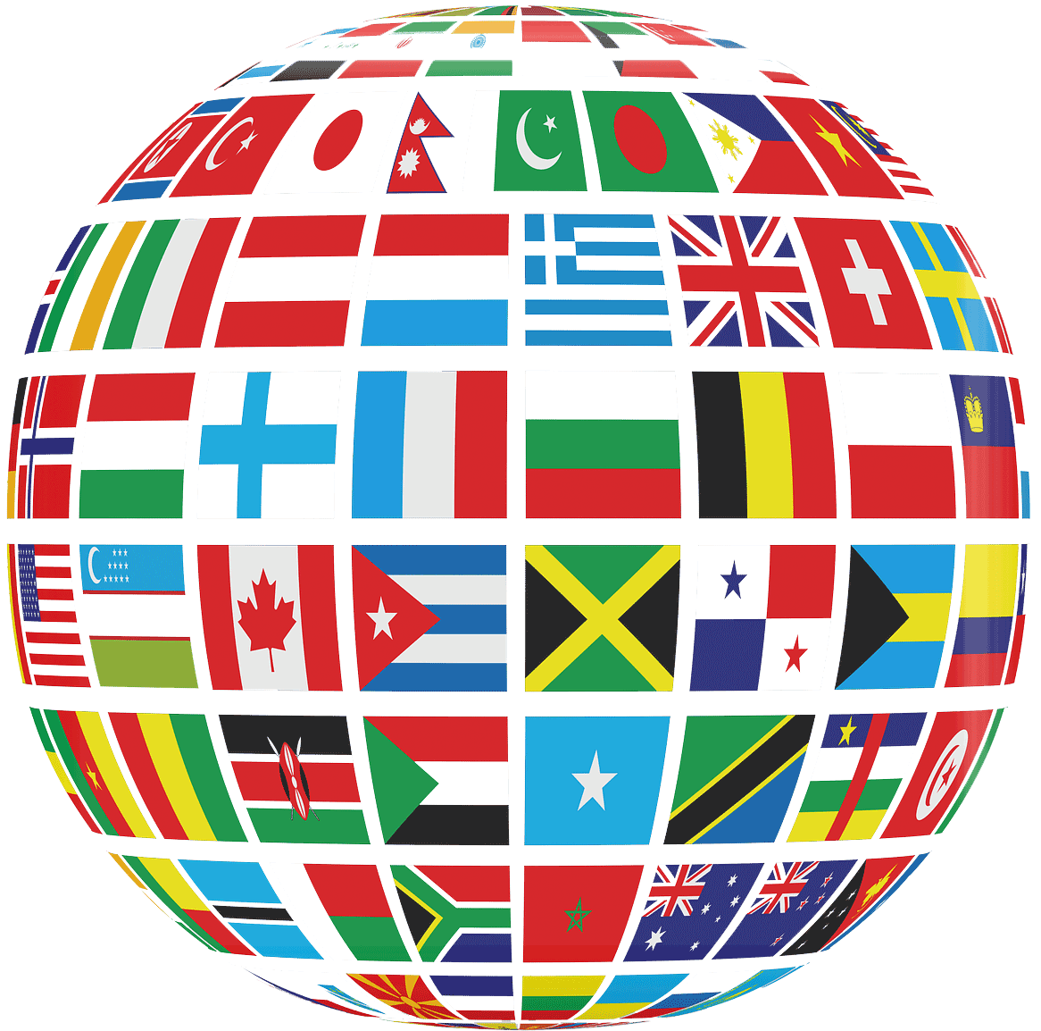 Globe of Country Flags