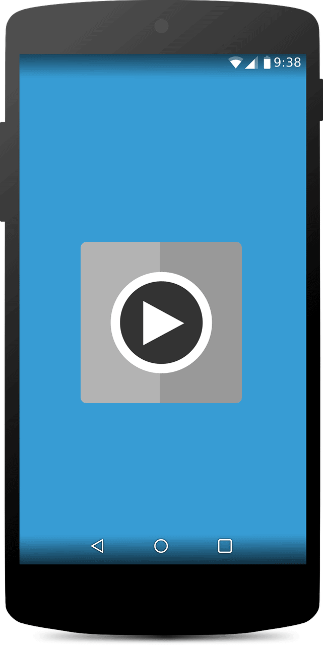 Phone showing a Video Play Button