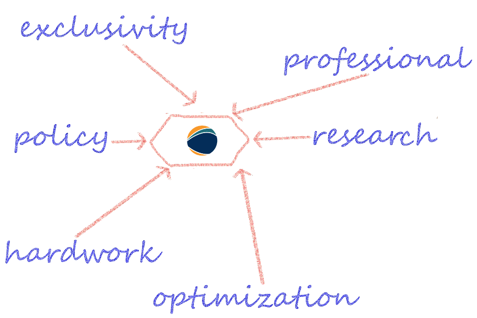 Diagram showing the core values at Secret Shopper